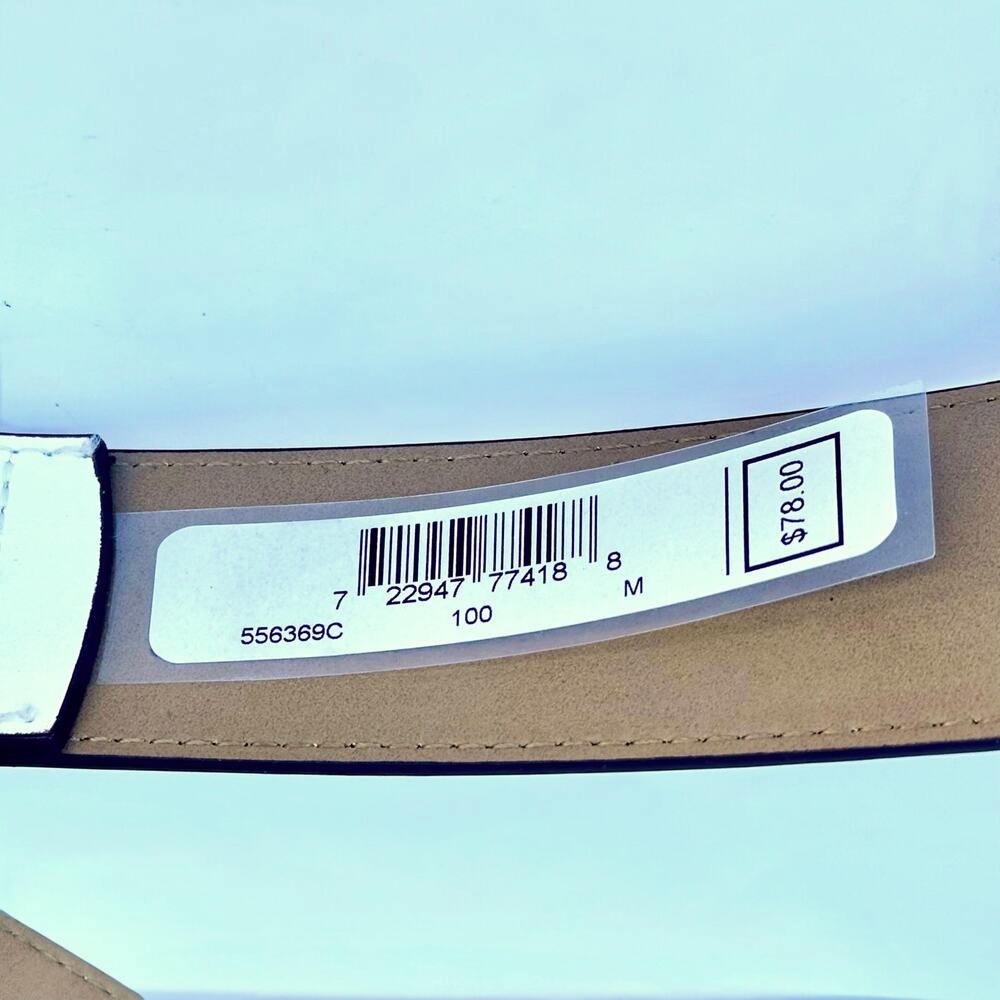 Michael Kors Medium 100% Genuine Leather Belt White Gold Grommets Hardware M New - Picture 6 of 8